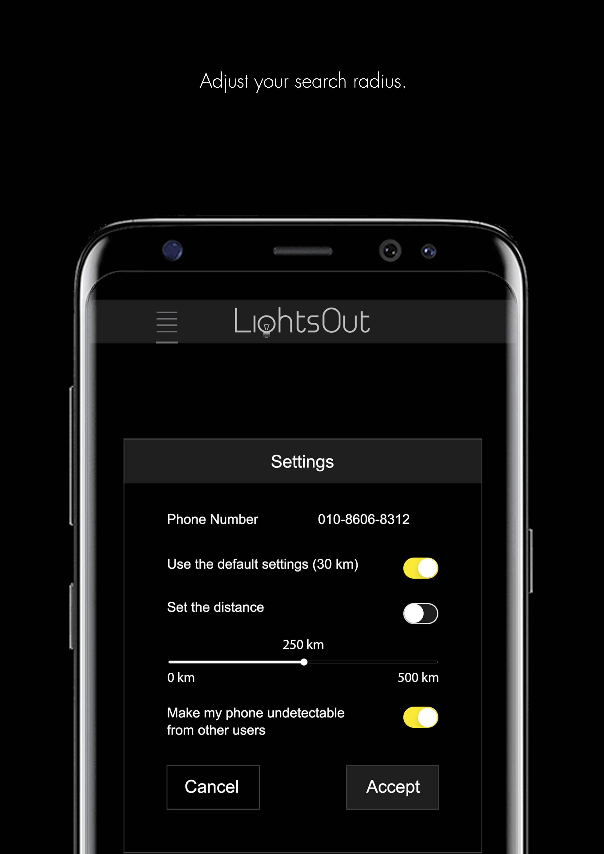 LightsOut settings
